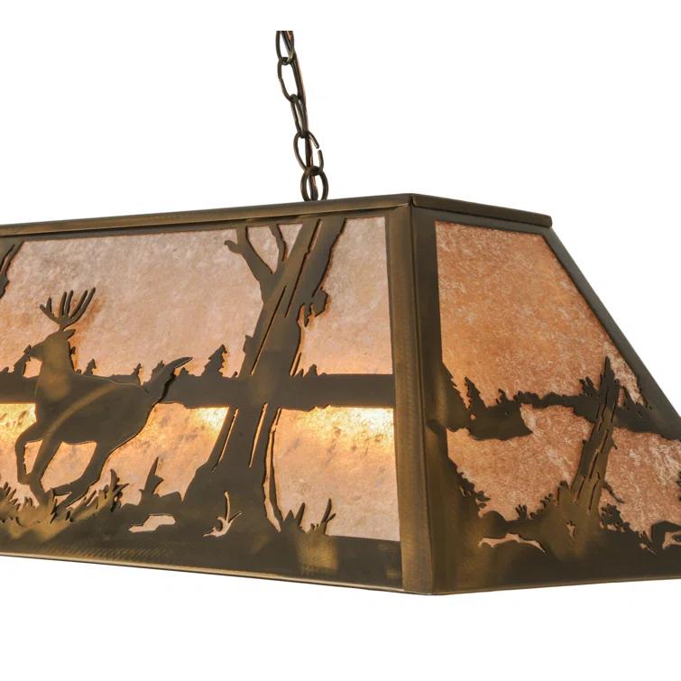 Corley 6 - Light Antique Copper Pool Table Lights Pendant