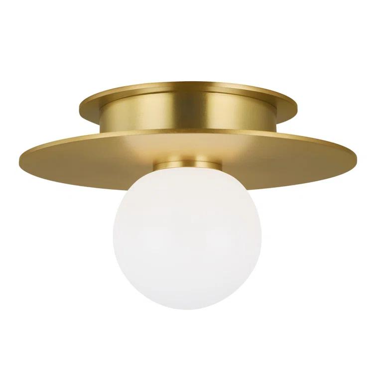 Nodes Flush Mount Light by Kelly Wearstler - Burnished Brass / 8"Dia
