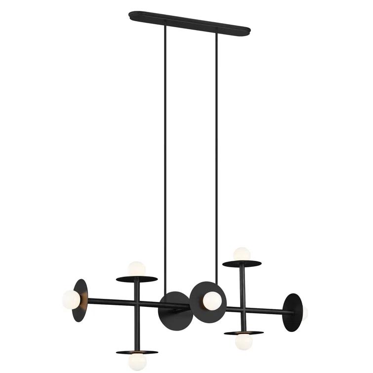 Nodes Large Linear Chandelier by Kelly Wearstler - Black