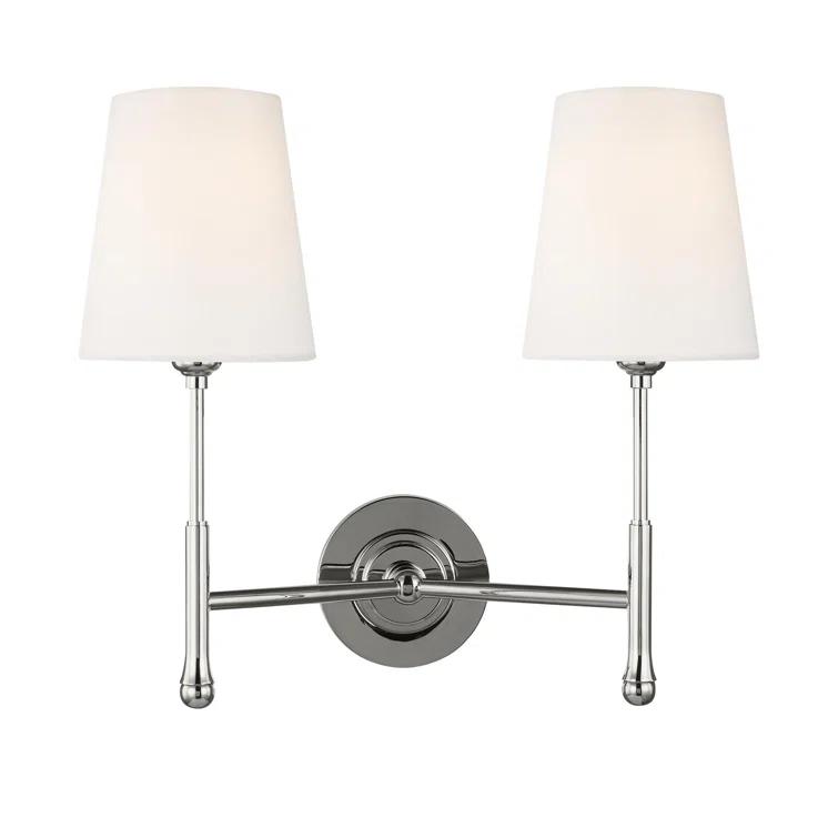 2 Light Steel Dimmable Wallchiere