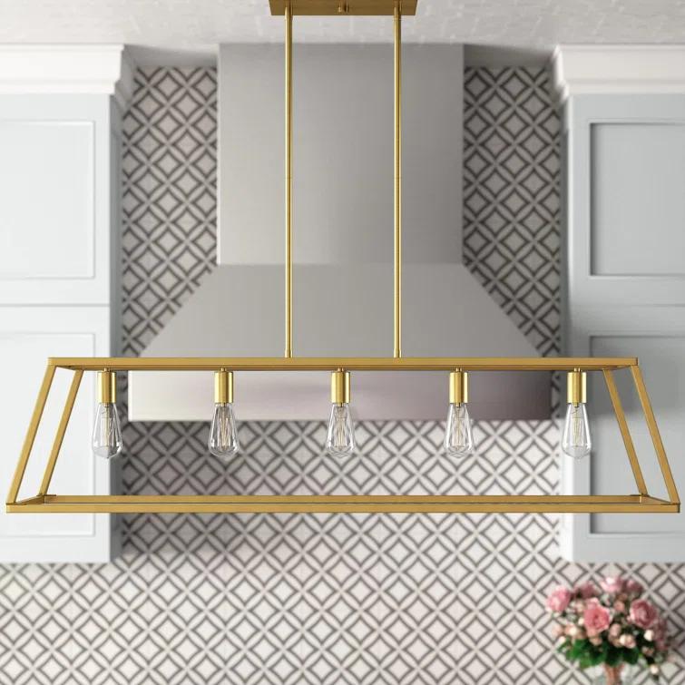 Clare 5 Light Metal Dimmable Kitchen Island Chandelier