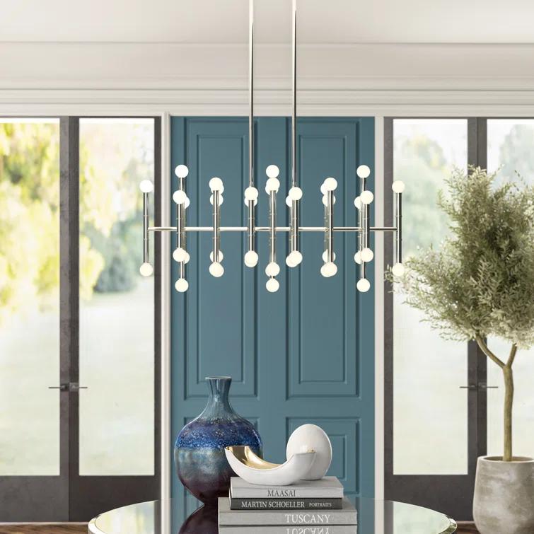 Jonathan Adler Meurice 42 - Light Dimmable Modern Linear Chandelier