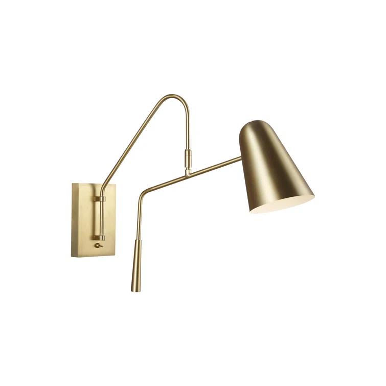Simon Burnished Brass and Black One Light Wall Sconce