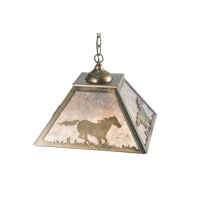 Rustic Lodge 2 - Light Antique Copper Cone Pendant