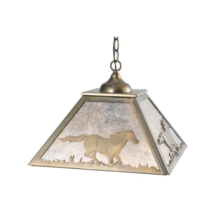 Rustic Lodge 2 - Light Antique Copper Cone Pendant