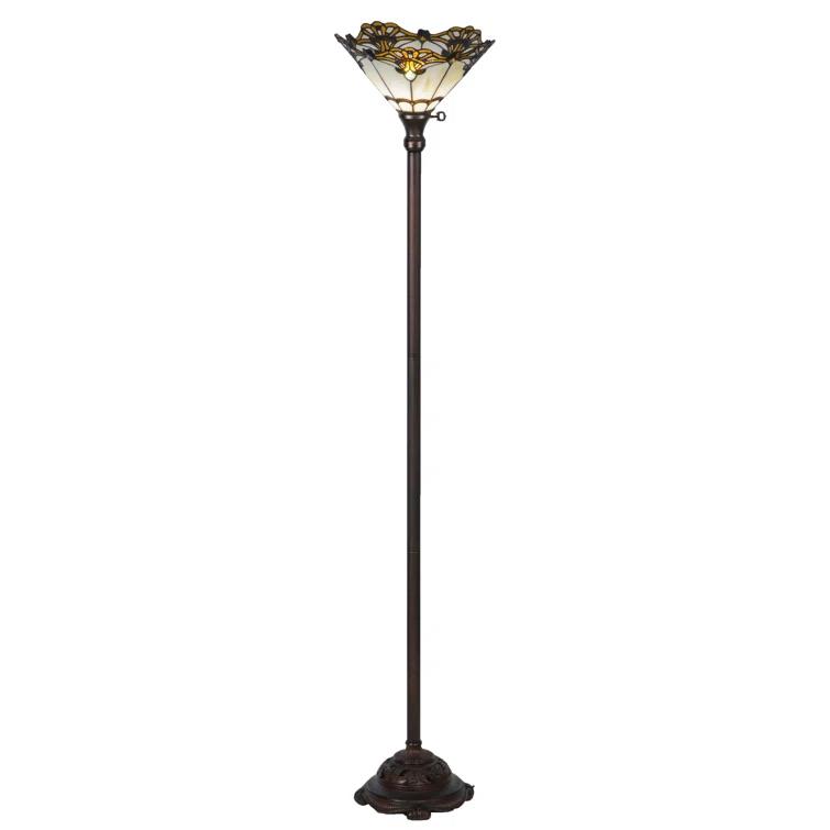 Meyda Tiffany & Stained Glass 70'' Mahogany Bronze Torchiere Floor Lamp
