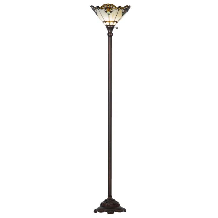 Meyda Tiffany & Stained Glass 70'' Mahogany Bronze Torchiere Floor Lamp