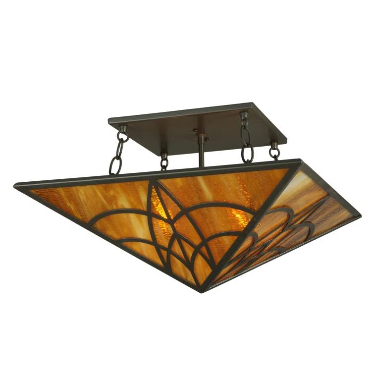 Meyda Lighting Scottsdale Glass Semi Flush Mount