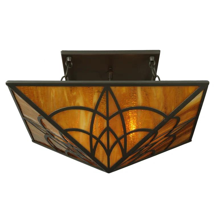 Meyda Lighting Scottsdale Glass Semi Flush Mount