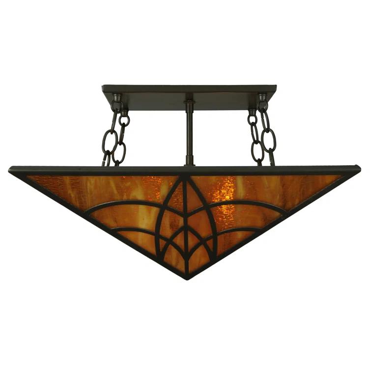 Meyda Lighting Scottsdale Glass Semi Flush Mount