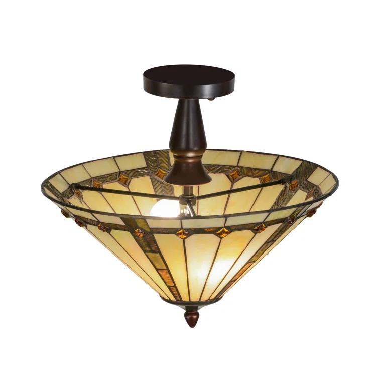 Belvidere Glass Semi Flush Mount