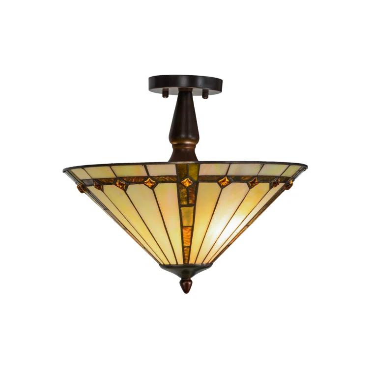 Belvidere Glass Semi Flush Mount