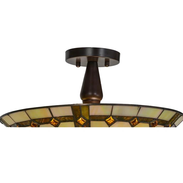 Belvidere Glass Semi Flush Mount