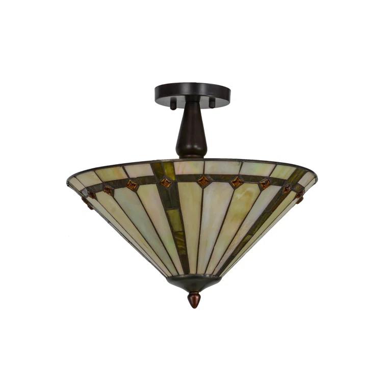 Belvidere Glass Semi Flush Mount