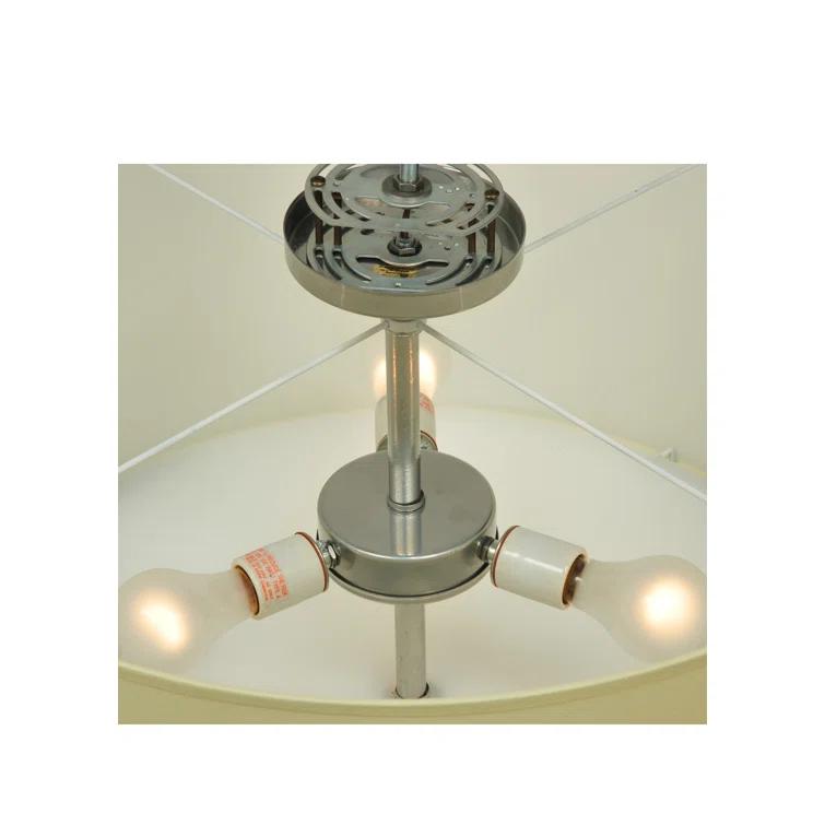 Cilindro Chrome 3-Light Indoor/Outdoor Flush Mount Drum