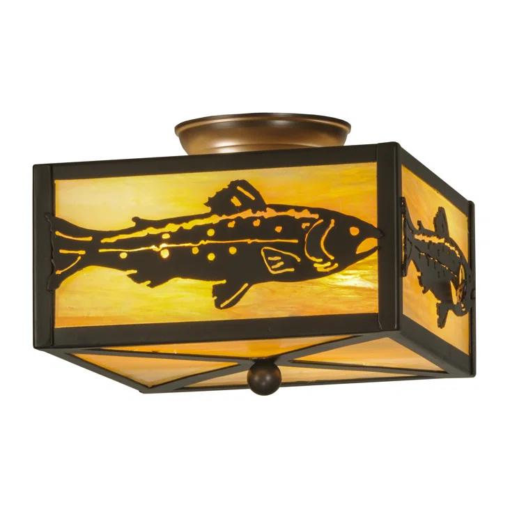 Glass Semi Flush Mount