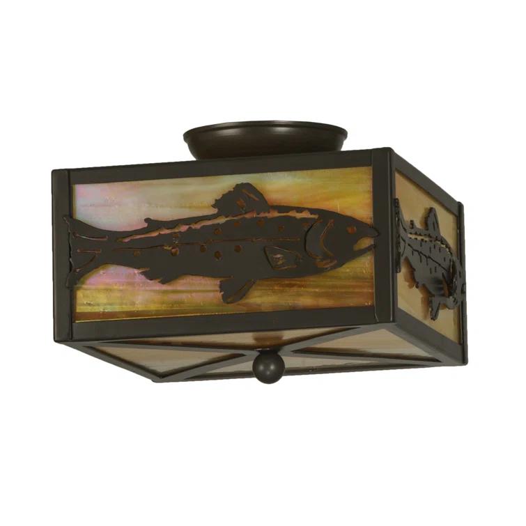 Glass Semi Flush Mount
