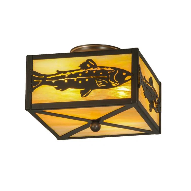 Glass Semi Flush Mount