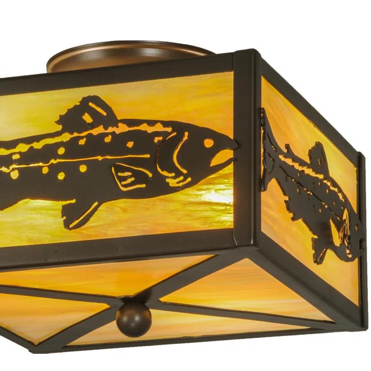 Glass Semi Flush Mount