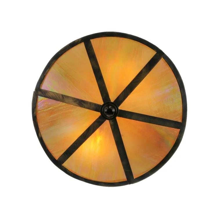 Meyda Lighting Rustic Lodge Glass Flush Mount