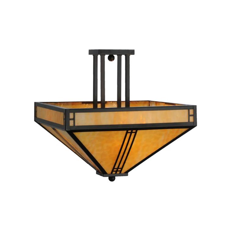 Glass Semi Flush Mount