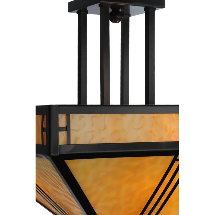 Glass Semi Flush Mount
