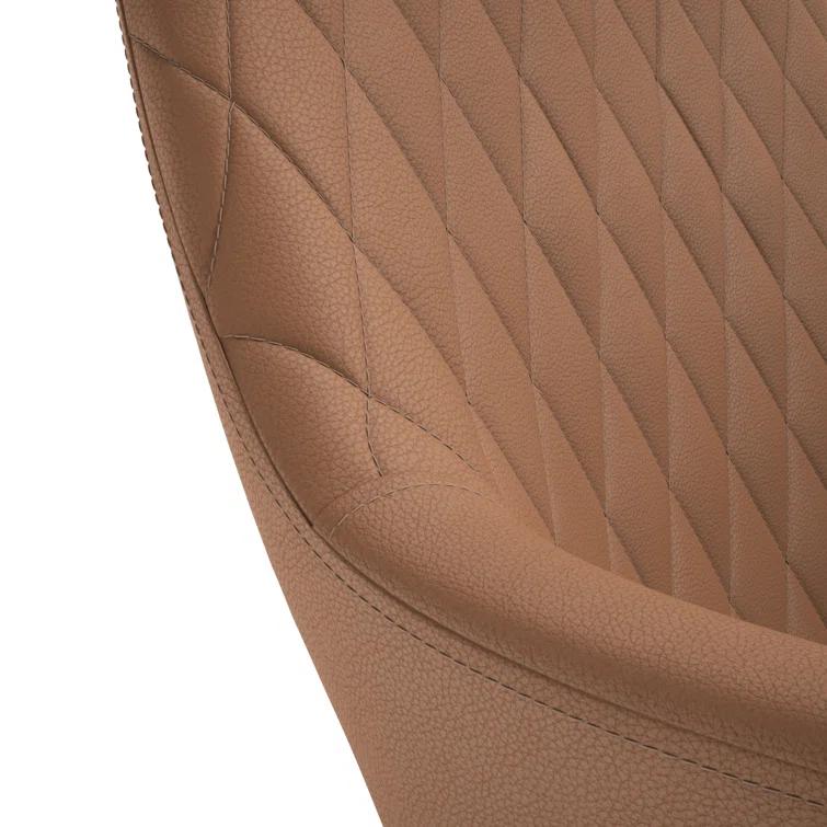Gray Linen Upholstered Arm Chair with Black Metal Legs