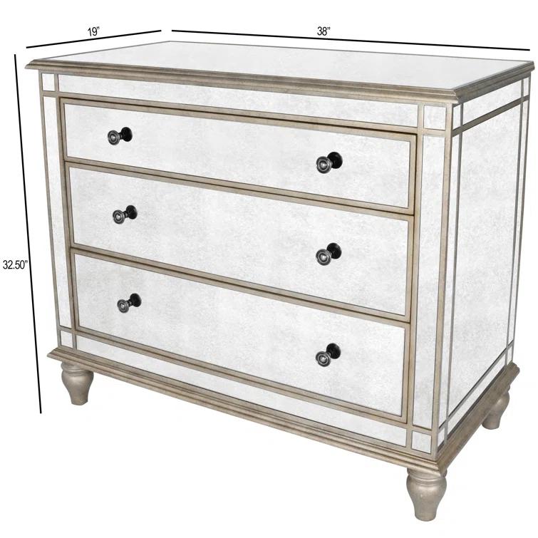 Butler Specialty Masterpiece Laflin 3 Drawer Mirrored Accent Chest
