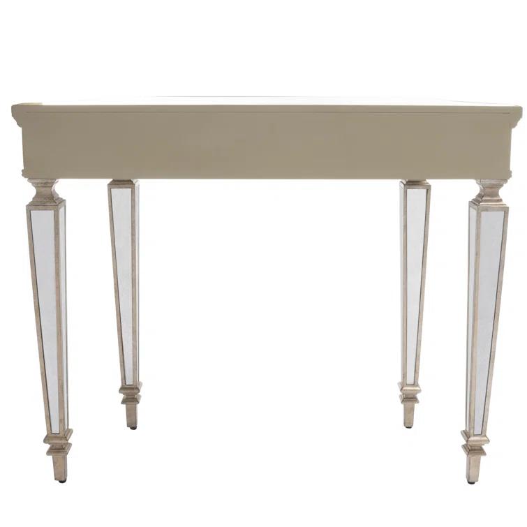 Butler Specialty Masterpiece Mirrored Demilune Console Table In Pewter