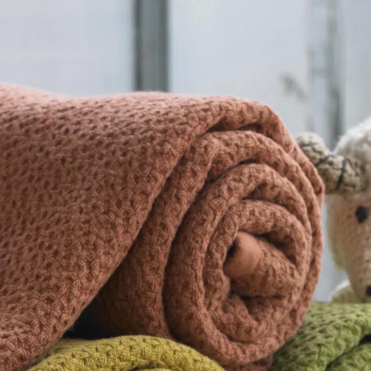 Coyuchi Honeycomb Hand Woven Throw Blanket