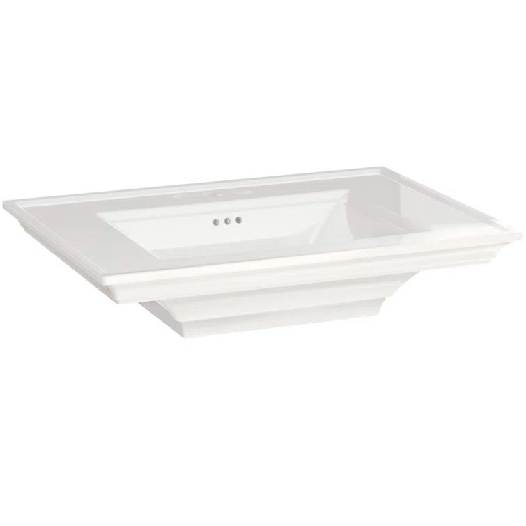 American Standard Town 22.5'' White Ceramic Rectangular Bathroom Sink with Overflow
