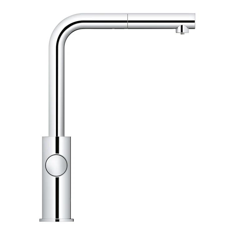 Blue Pull Out Single Handle Kitchen Faucet with Accessories