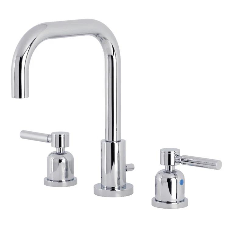 Kingston Brass FSC8931DL Kingston Brass Concord Two-Handle 3-Hole Deck Mount Widespread Bathroom Faucet with Brass Pop-Up Drain