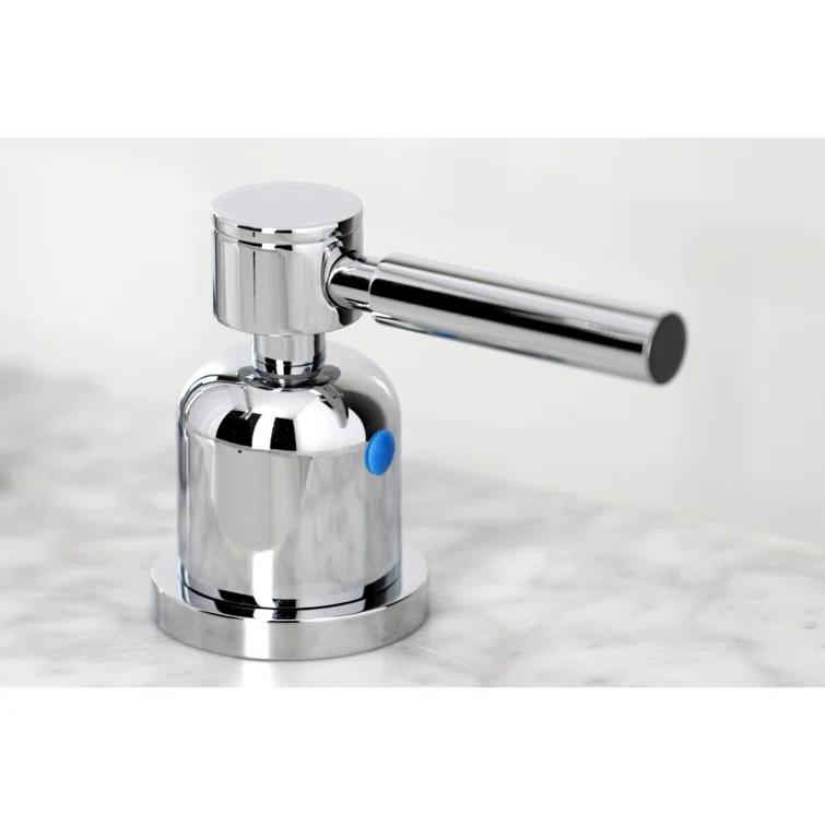 Kingston Brass FSC8931DL Kingston Brass Concord Two-Handle 3-Hole Deck Mount Widespread Bathroom Faucet with Brass Pop-Up Drain