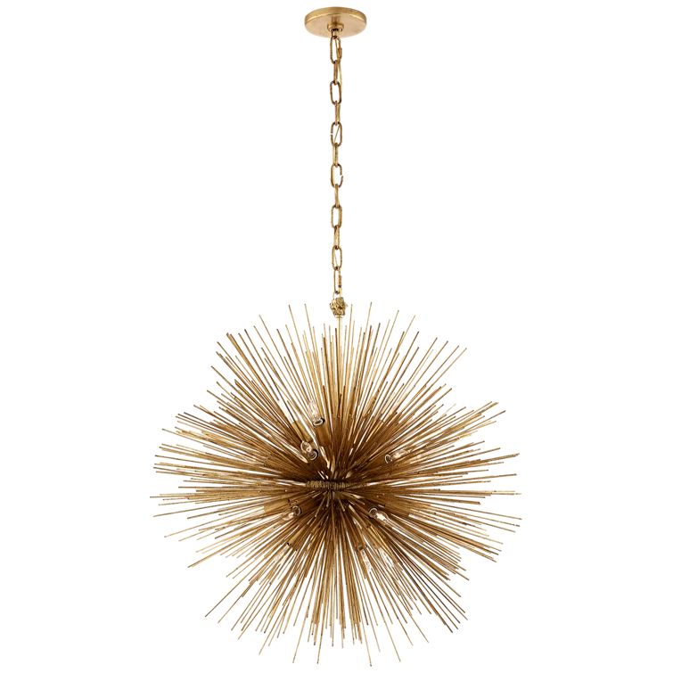 Strada Nickel and Crystal 20-Light Plug-in Chandelier, 28.25" H x 28" W