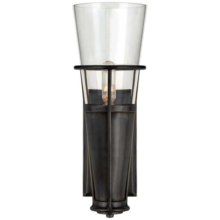 Robinson 11.25'' Black and Bronze Direct Wired Wall Sconce