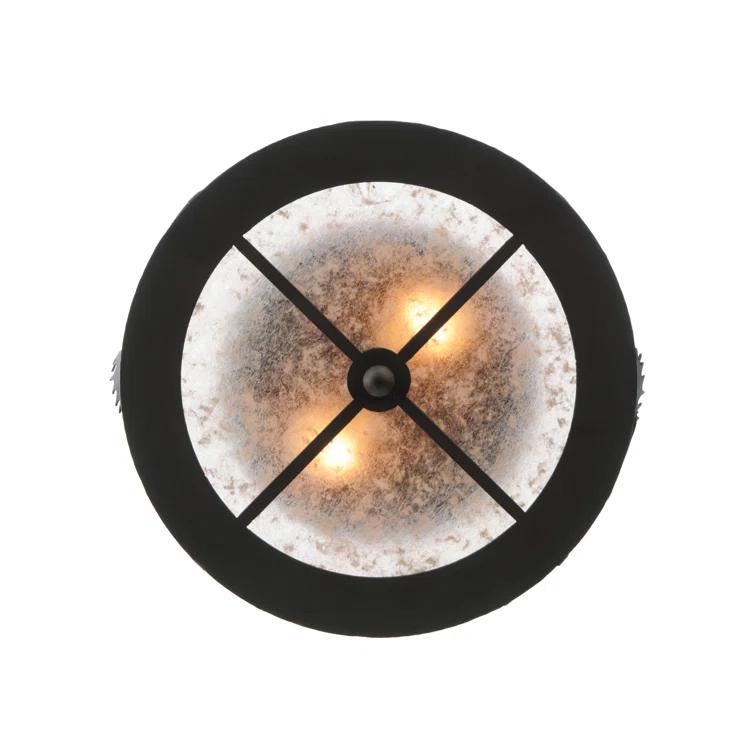 Rustic Lodge Mica Flush Mount