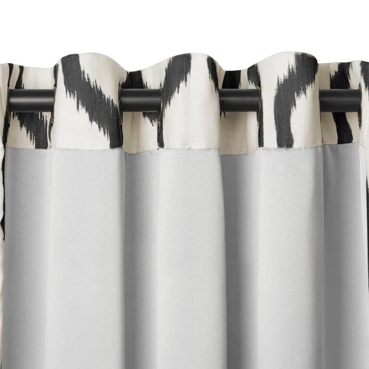 Clayburgh Geometric Room Darkening Grommet Single Curtain Panel