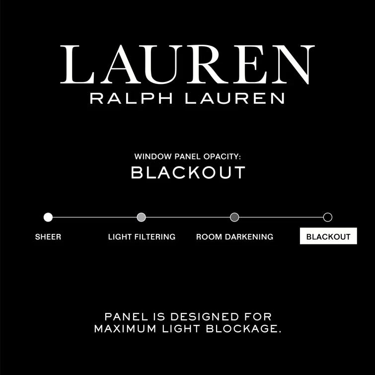 Lauren Ralph Lauren Waller 100% Cotton Blackout Curtain