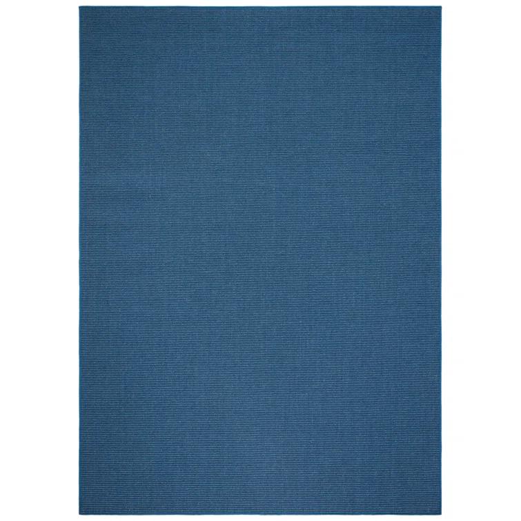 Martha Stewart Sisal/Jute Solid Color Rug in Blue