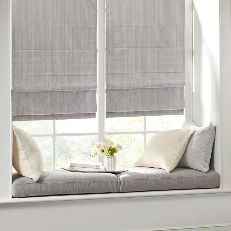 Galen Basketweave Cordless Room Darkening Single Roman Shade