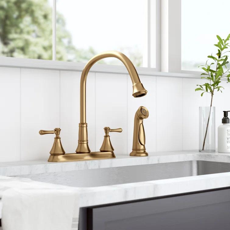 Cassidy Double Handle Kitchen Faucet with Side Spray