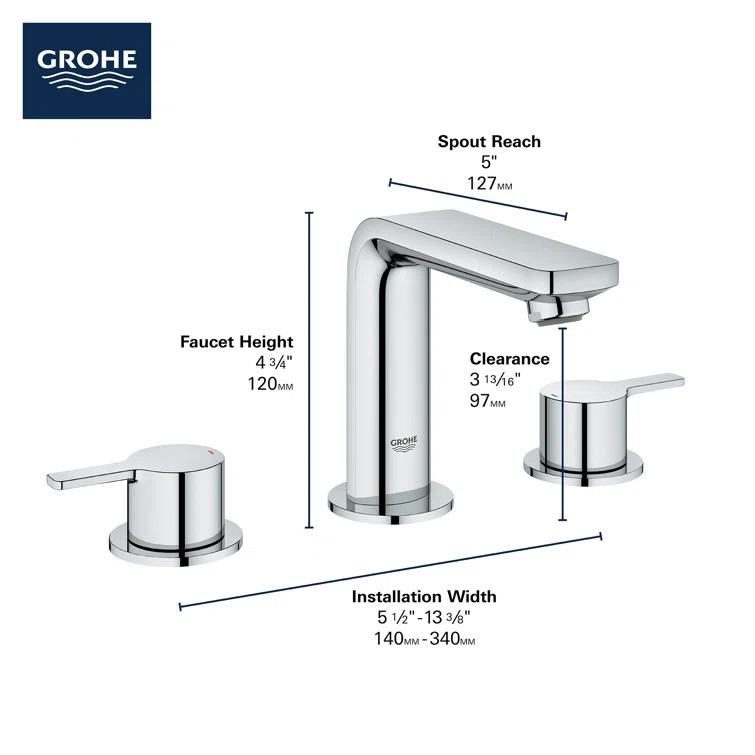 Lineare™ Widespread Bathroom Faucet with Drain Assembly