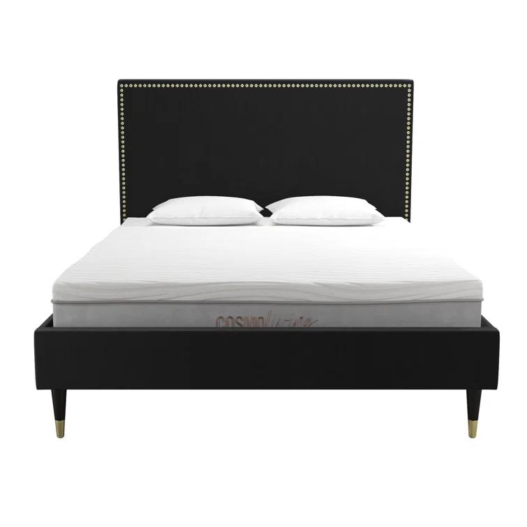 Audrey Upholstered Low Profile Platform Bed