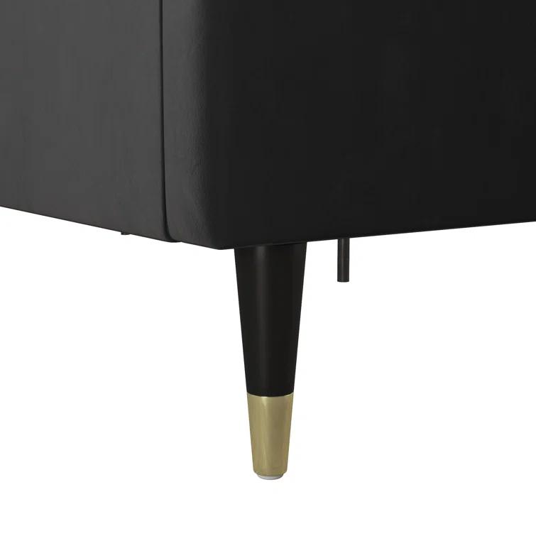 Audrey Upholstered Low Profile Platform Bed