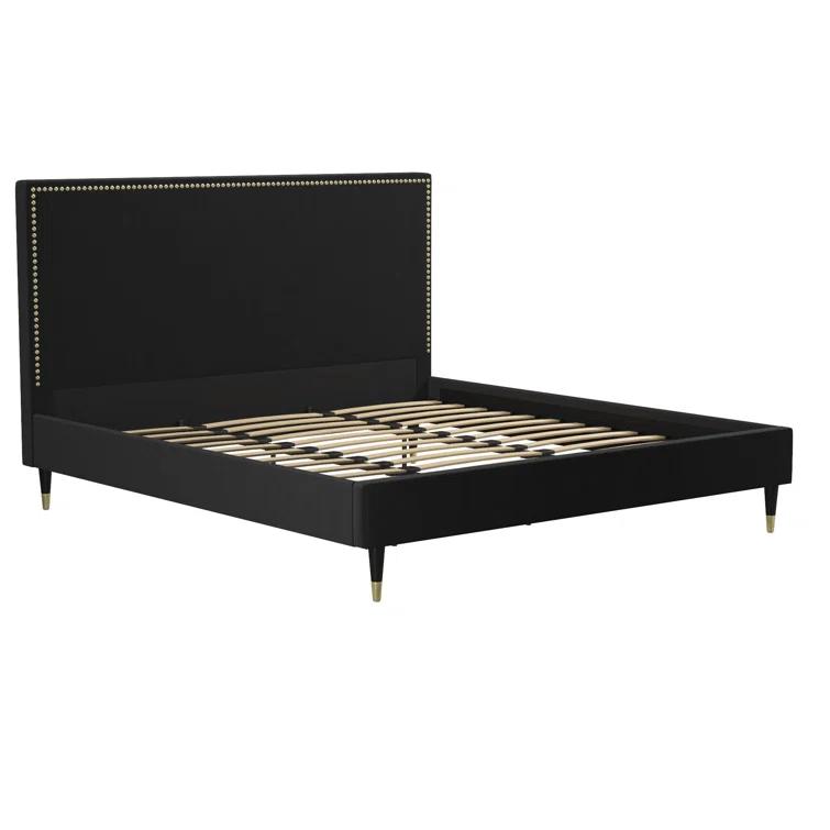 Audrey Upholstered Low Profile Platform Bed