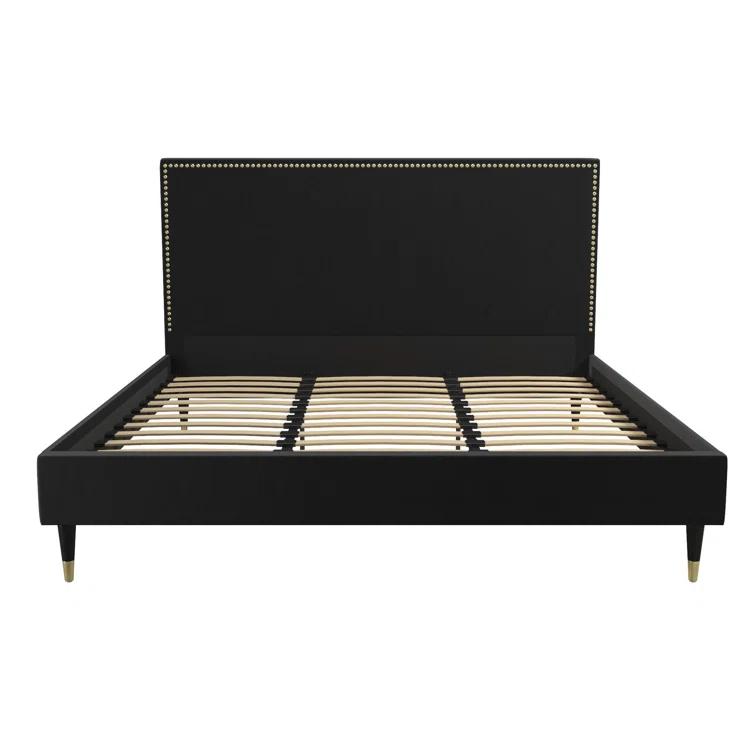 Audrey Upholstered Low Profile Platform Bed