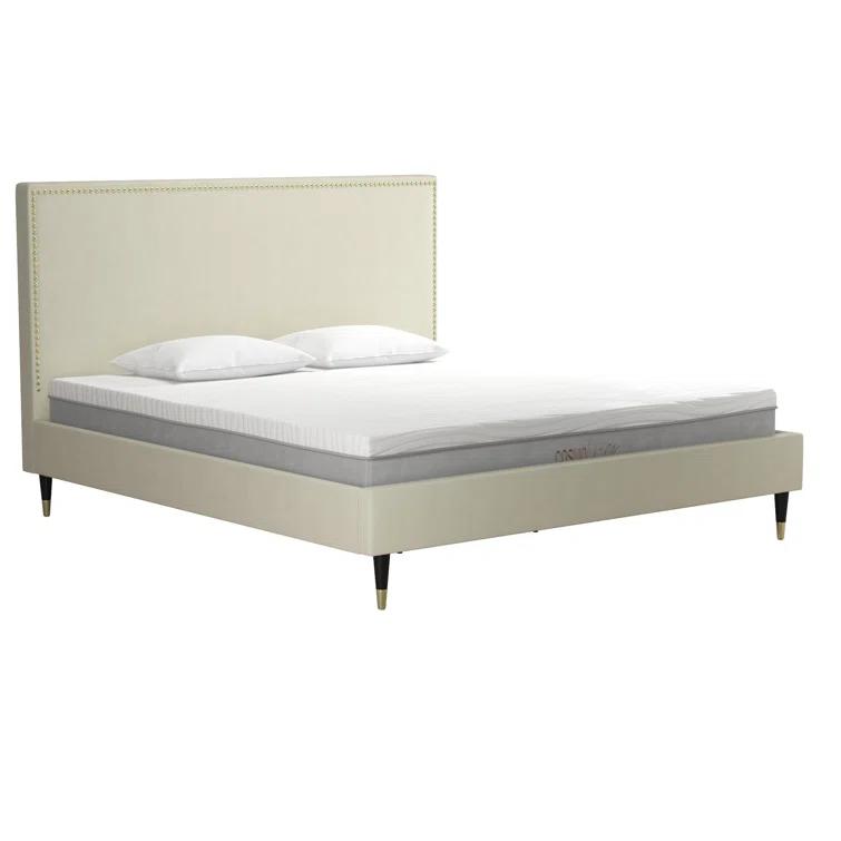 Audrey Upholstered Low Profile Platform Bed