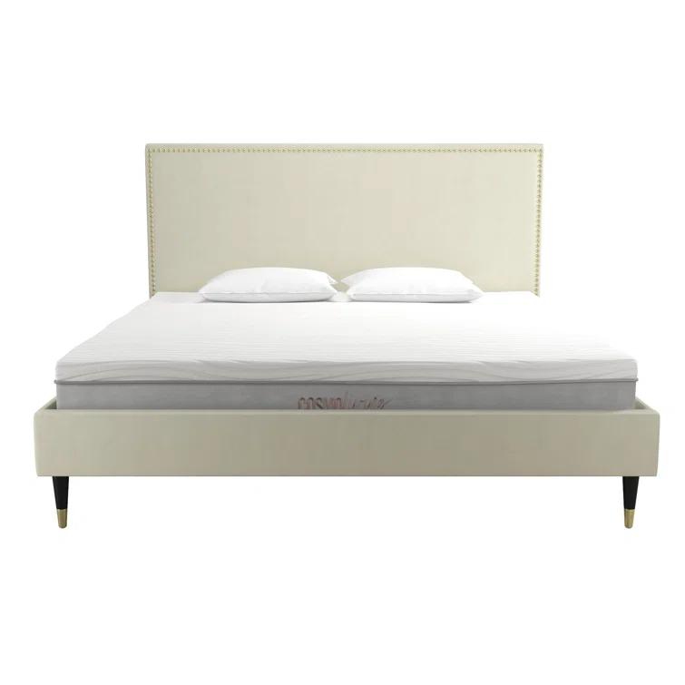 Audrey Upholstered Low Profile Platform Bed