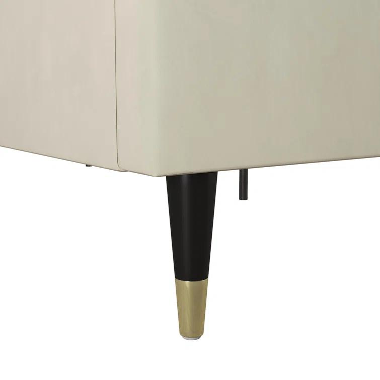 Audrey Upholstered Low Profile Platform Bed